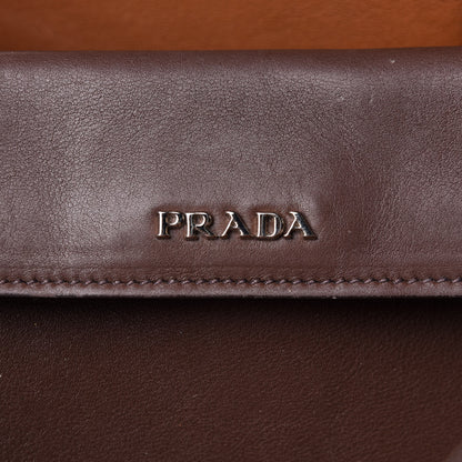 Prada Saffiano Cuir Small Double Bag Cacao 8 of 22
