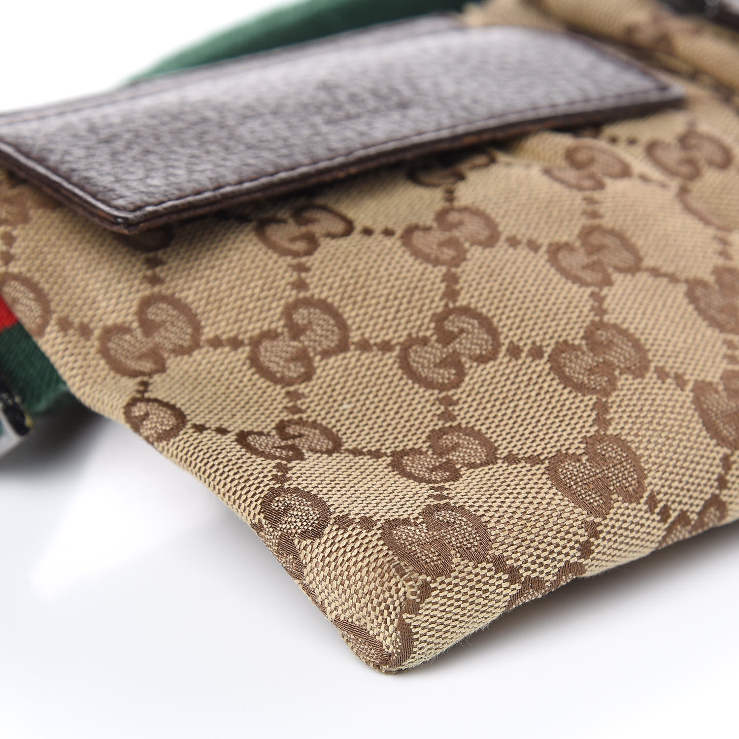 Gucci GG Plus Monogram Web Double Pocket Belt Bag Dark Brown 9 of 11