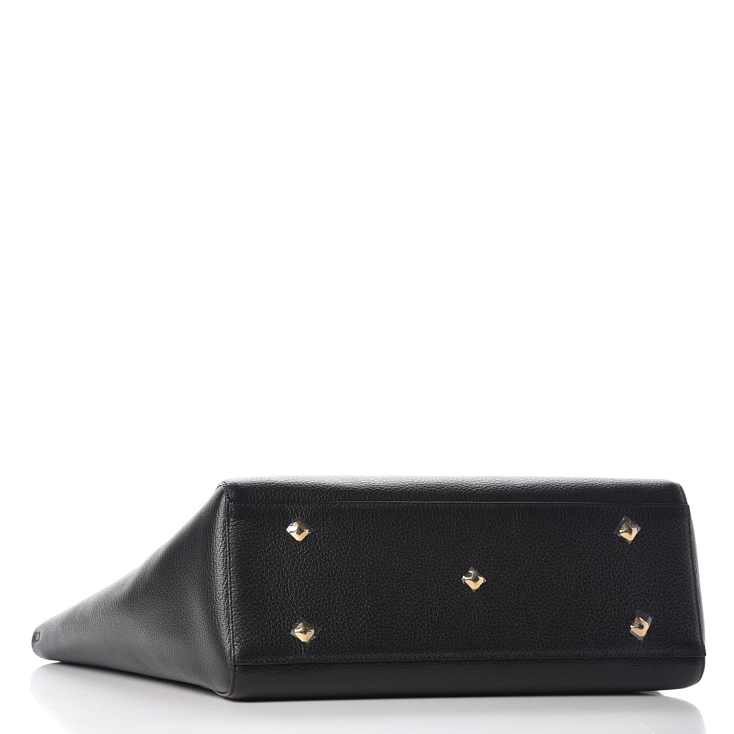 Grained Calfskin Medium Reversible Wandel Tote Black
