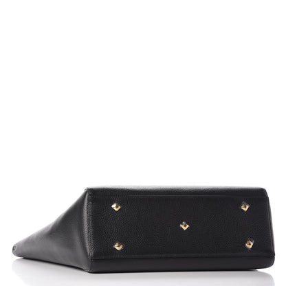 MCM Grained Calfskin Medium Reversible Wandel Tote Black 7 of 11