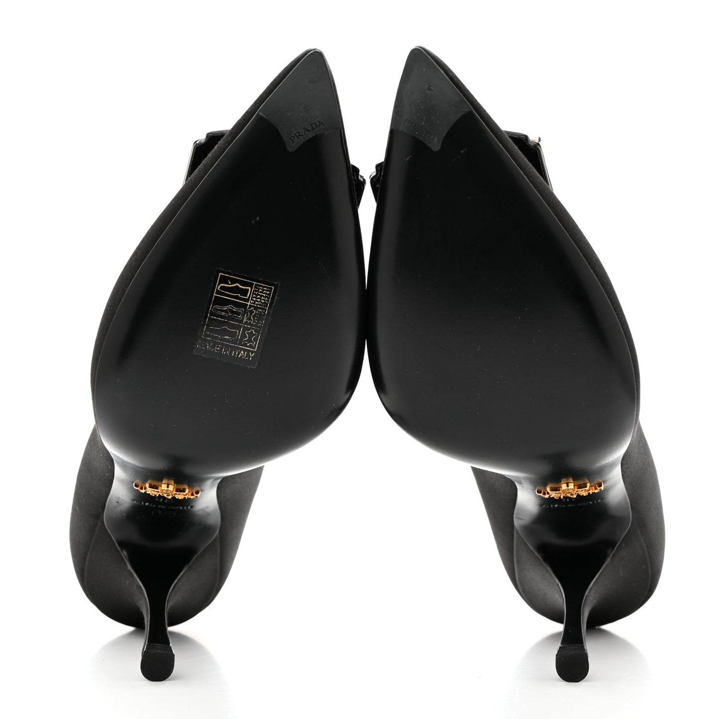 Satin Crystal Embellished Pumps 38 Black