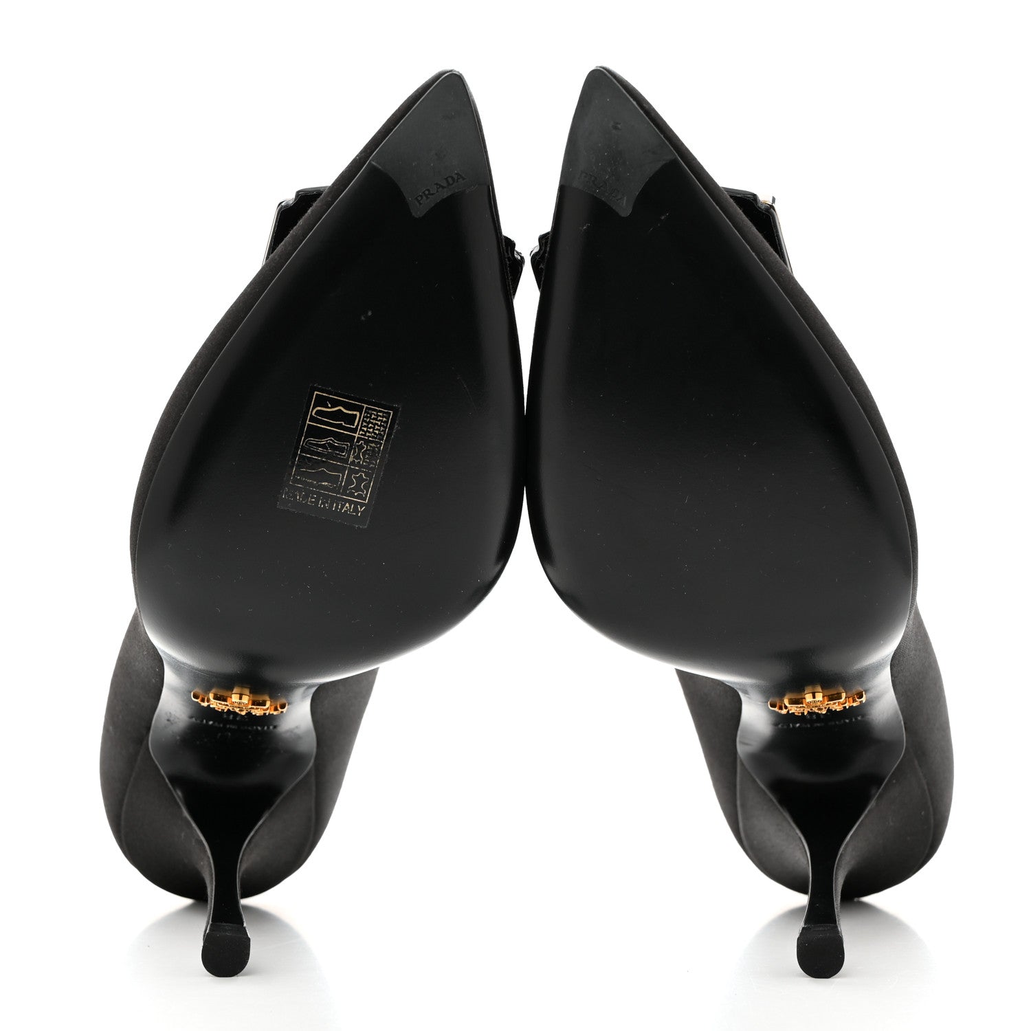 Prada Satin Crystal Embellished Pumps 38 Black 6 of 12