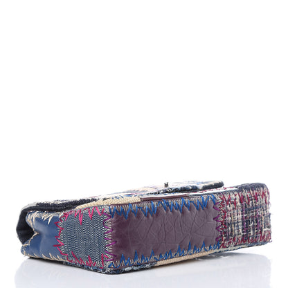 Chanel Denim Tweed Patchwork Medium Single Flap Multicolor 4 of 13