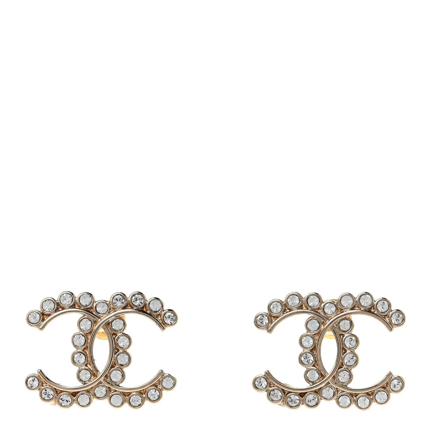 Crystal CC Earrings Gold