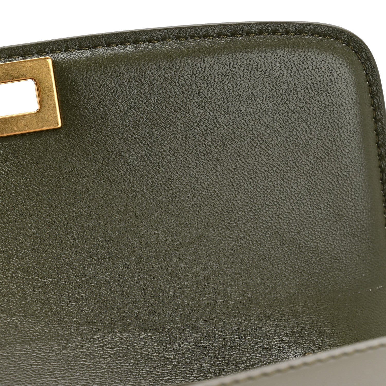 Celine Box Calfskin Teen Classic Box Flap Bag Dark Olive 12 of 14