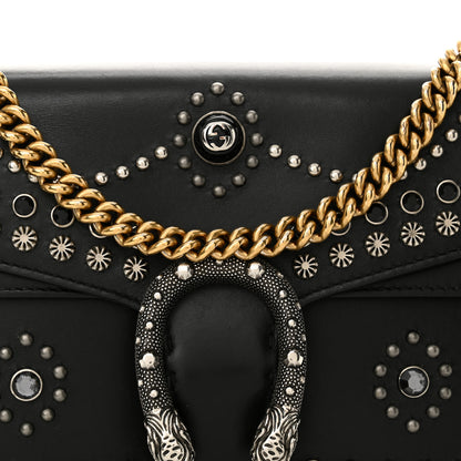 Gucci Calfskin Studded Small Dionysus Shoulder Bag Black 8 of 14