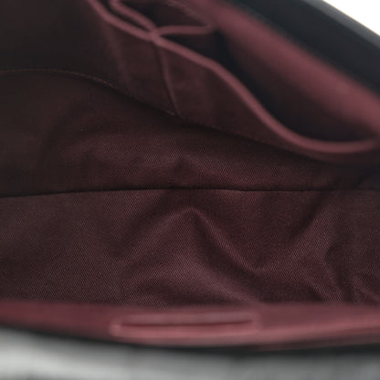Chanel Glazed Calfskin Castle Rock Large Flap Black Burgundy 5 of 11
