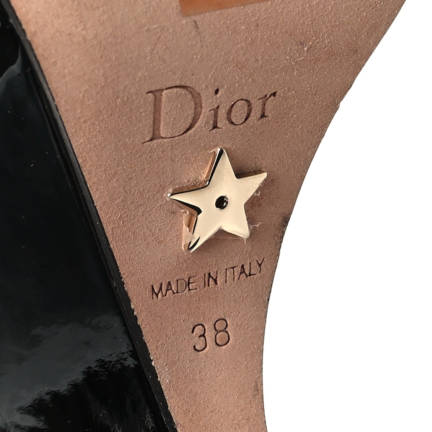 Patent Calfskin Aime Ankle Sandals 38 Black