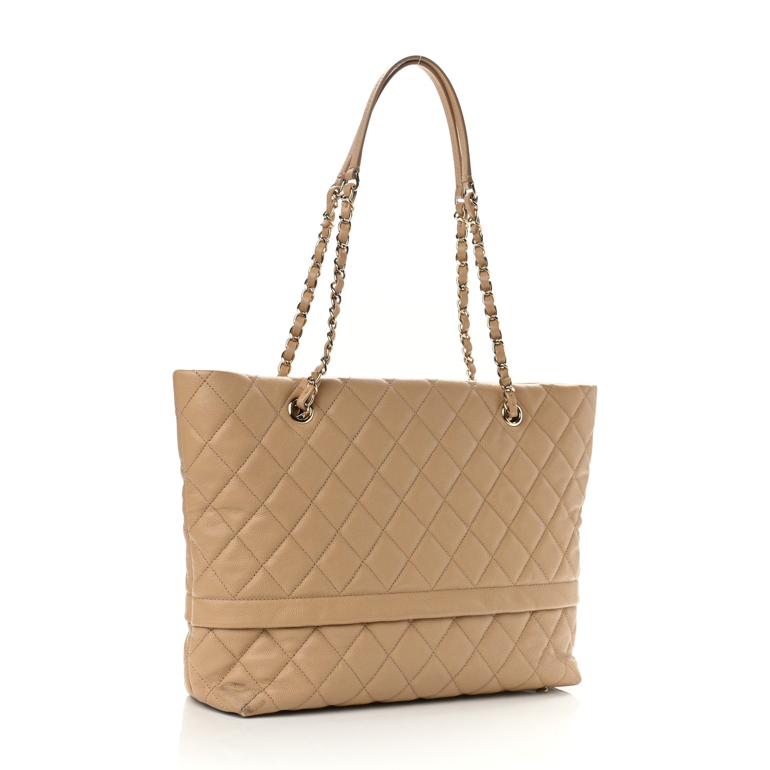 Chanel Caviar Quilted Rolled Up Tote Beige 3 of 11