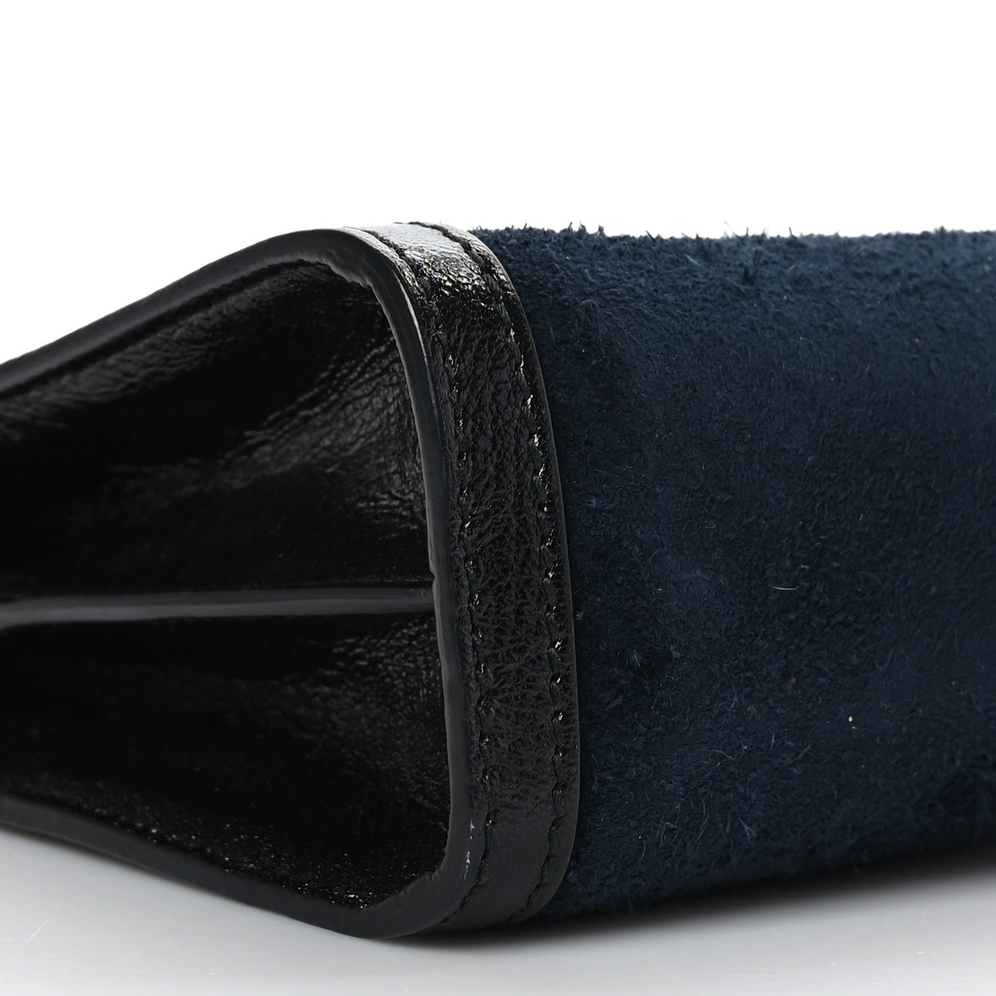 Suede Patent Web Small Ophidia Chain Shoulder Bag Blue Black