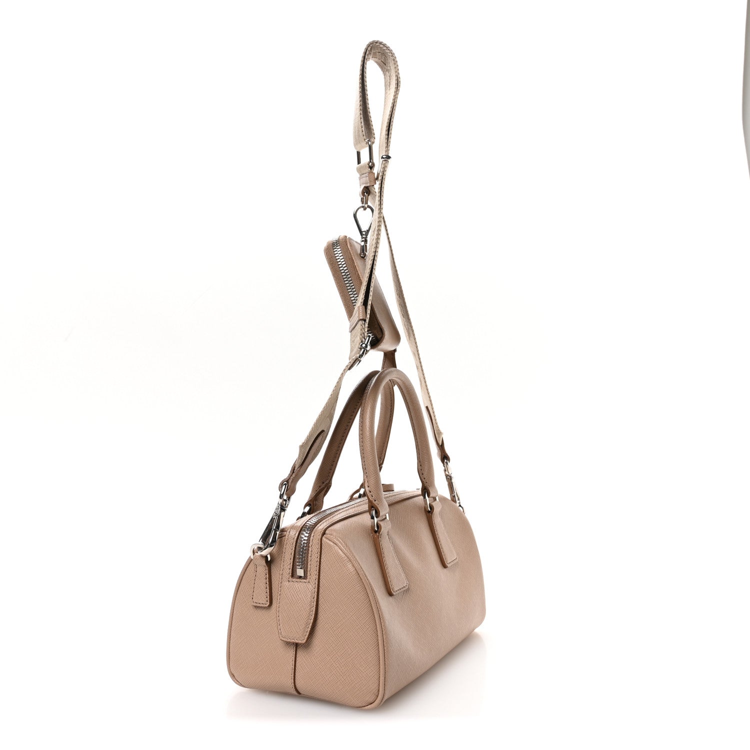 Prada Saffiano Lux Top Handle Crossbody Bag  Cammeo 3 of 10