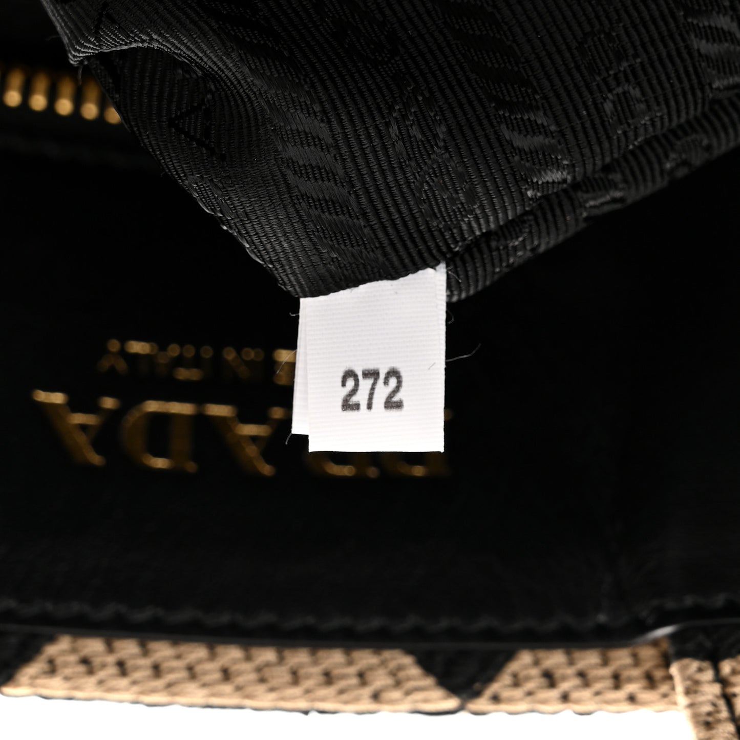 Jacquard Saffiano Triangolo Symbole Embroidered Small Tote Black Corda