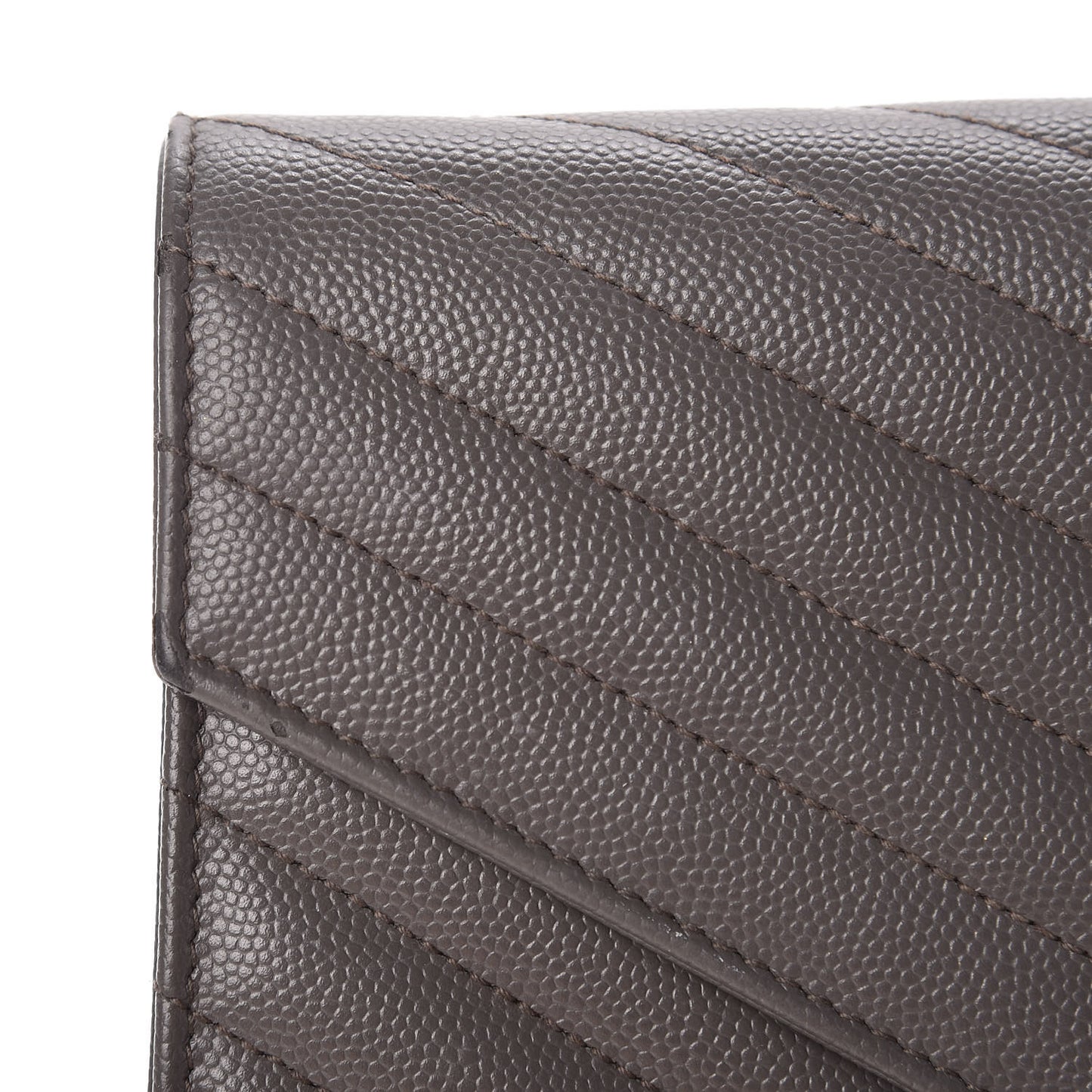 Grain De Poudre Matelasse Chevron Monogram Chain Wallet Earth