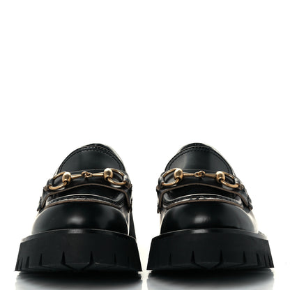 Gucci Cordovan Lux Womens Harald Horsebit 25mm Platform Loafers 35.5 Black 3 of 11