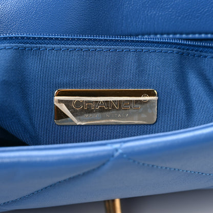 Chanel Lambskin Quilted Large Chanel 19 Flap Blue 6 of 9
