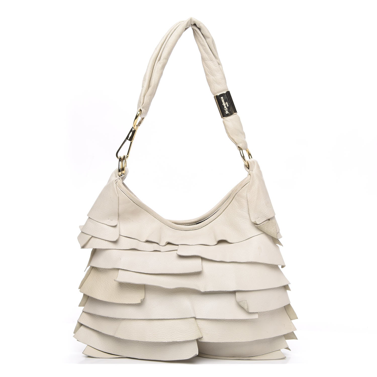 Saint Laurent Chevre Ruffle Saint Tropez White 1 of 14