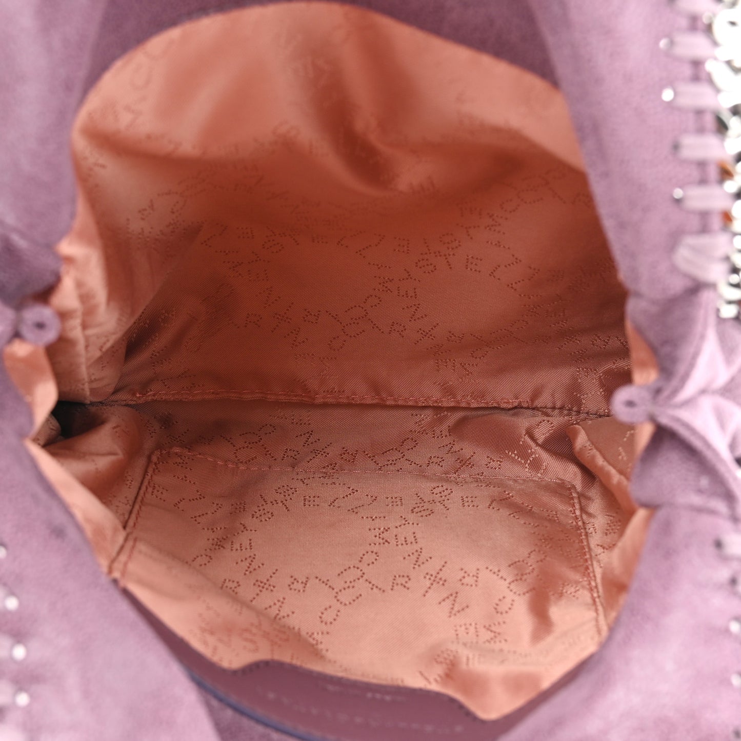 Shaggy Deer Mini Falabella Fold Over Tote Amethyste