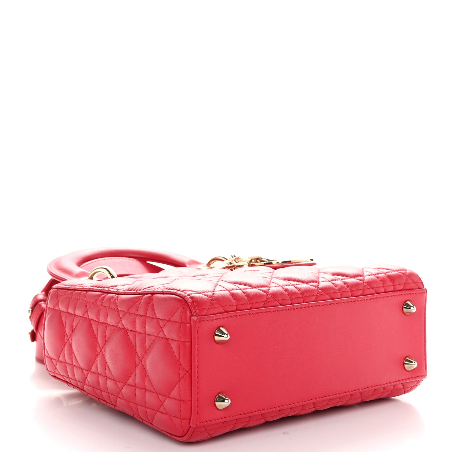 Lambskin Cannage Small My ABCDior Lady Dior Fraise
