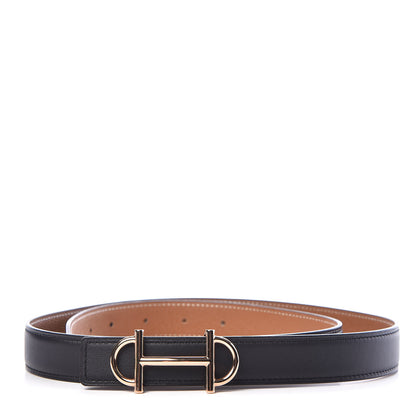 Hermes Swift Epsom 24mm Gamma Belt 90 Black Gold 1 of 7
