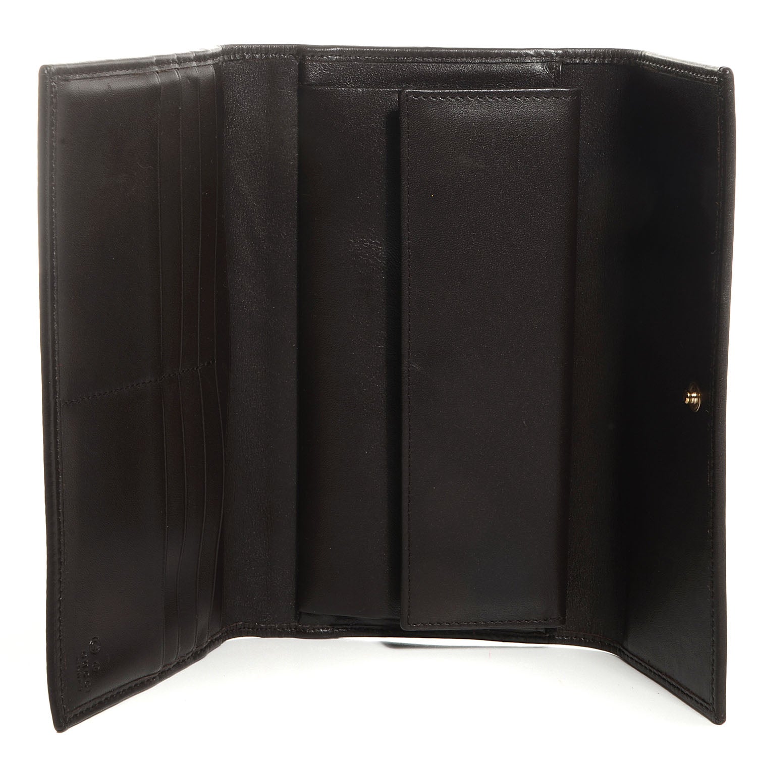 Gucci Monogram Denim Signature Continental Wallet Brown 5 of 8