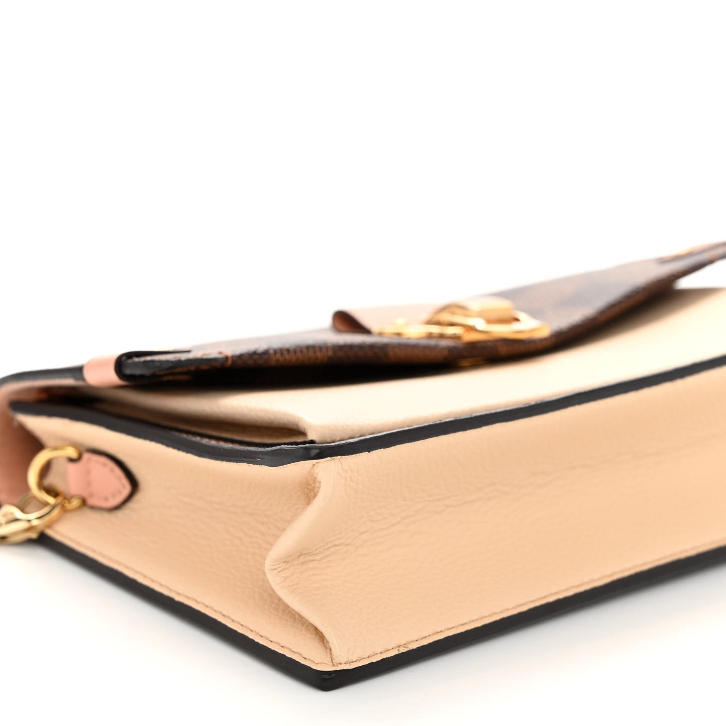 Damier Ebene Vavin Chain Wallet Creme