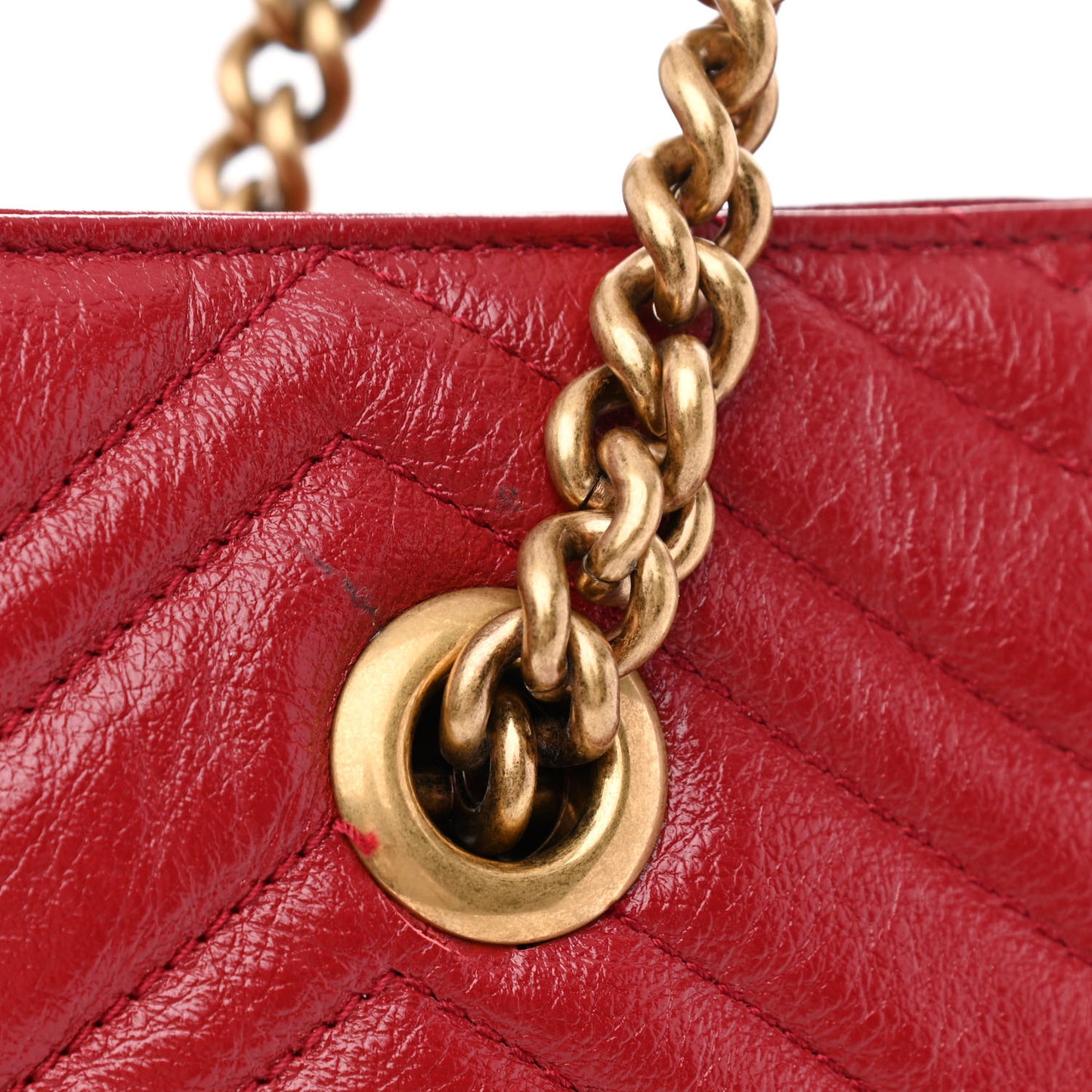 Azalea Calfskin Matelasse Medium GG Marmont Slim Tote Romantic Cerise