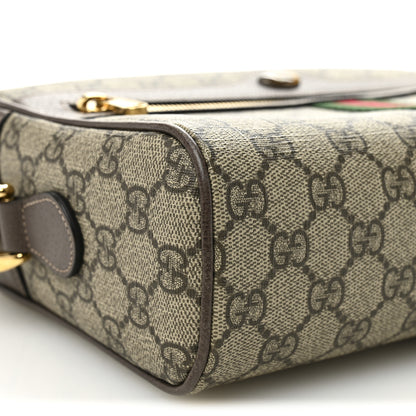 Gucci GG Supreme Monogram Web Small Ophidia Shoulder Bag Brown 9 of 11