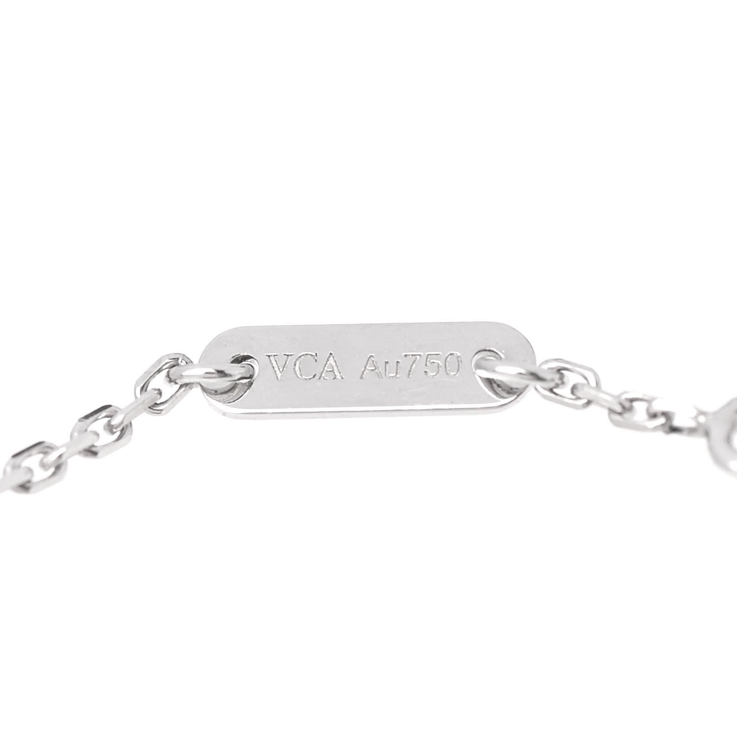 Van Cleef & Arpels 18K White Gold Diamond Mini Frivole Bracelet 3 of 6