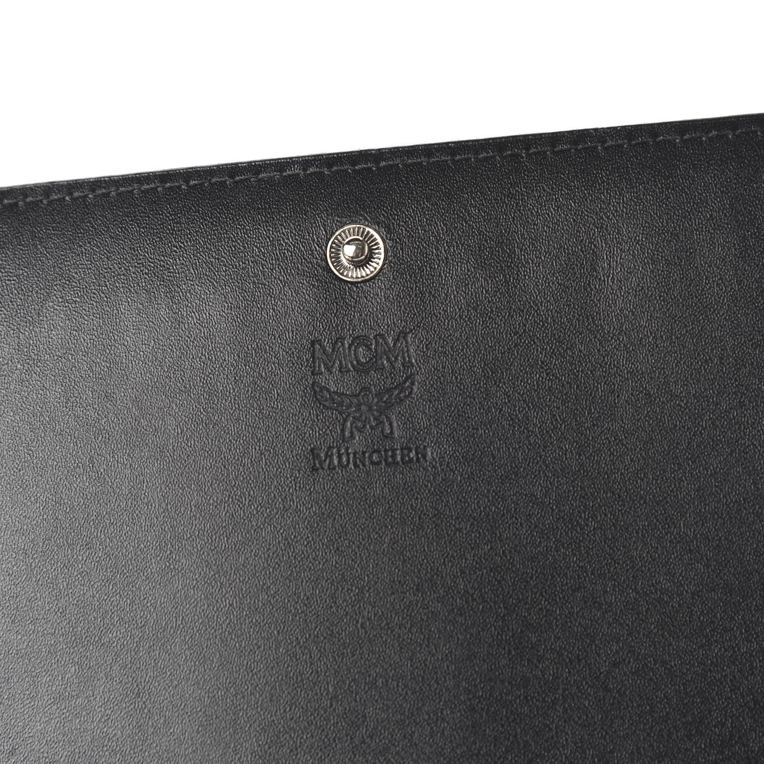 MCM Visetos Studded Chain Wallet Black 8 of 11