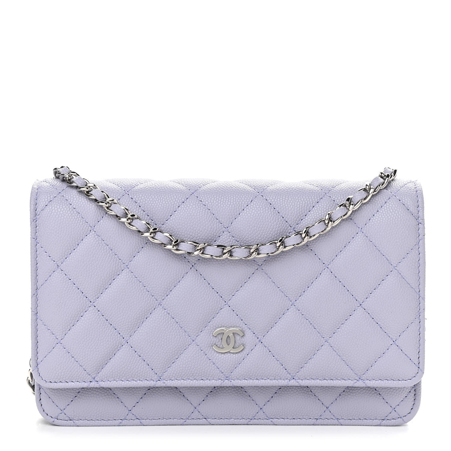 Chanel Caviar Quilted Wallet On Chain WOC Light Purple 1 of 12