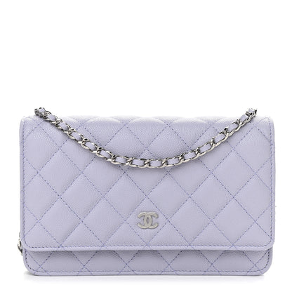Chanel Caviar Quilted Wallet On Chain WOC Light Purple 1 of 12