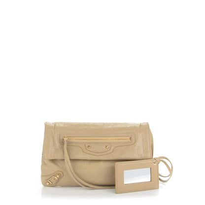 Balenciaga Agneau Classic Hardware Mini Envelope Strap Clutch Beige Sable 1 of 7