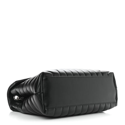 Saint Laurent Calfskin Y Quilted Monogram Medium Loulou Chain Satchel Black 1 of 9
