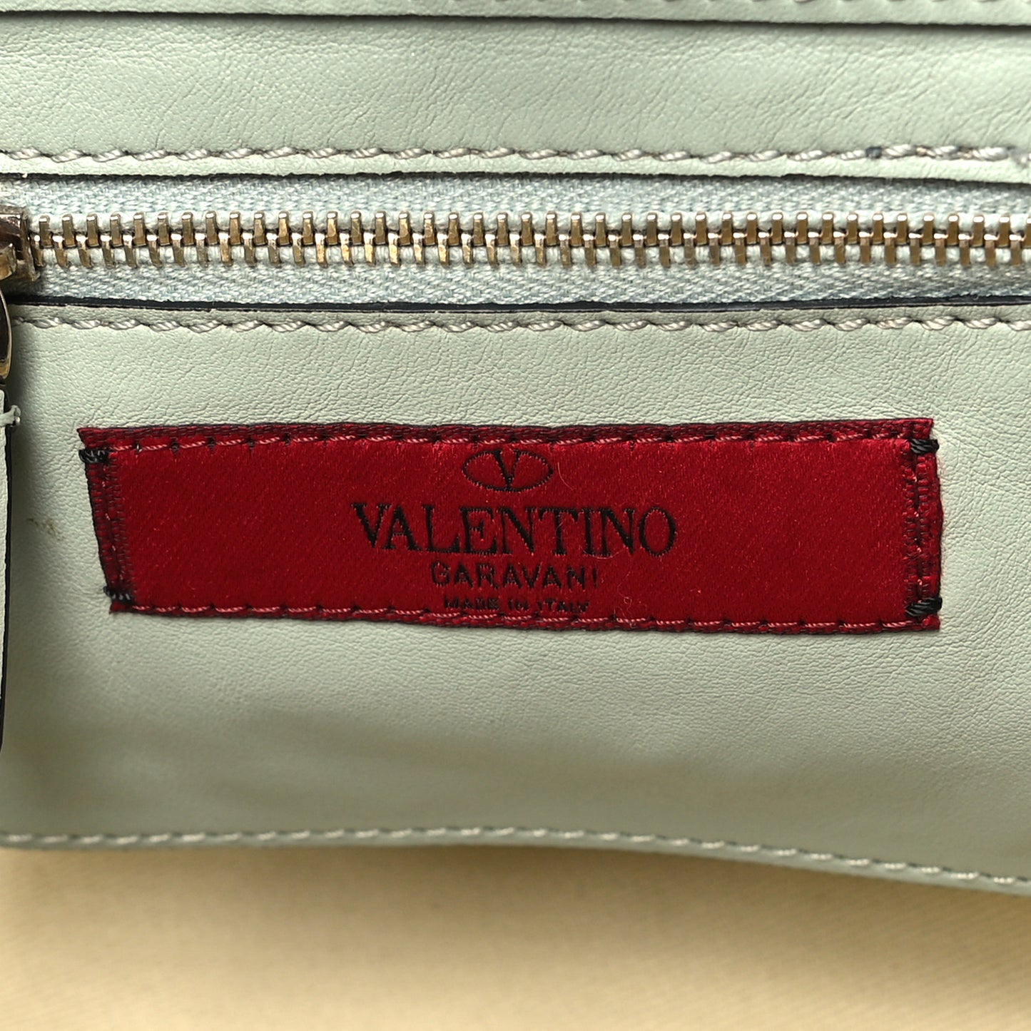 Vitello Mini Rockstud Tote Green Tea Sorbet