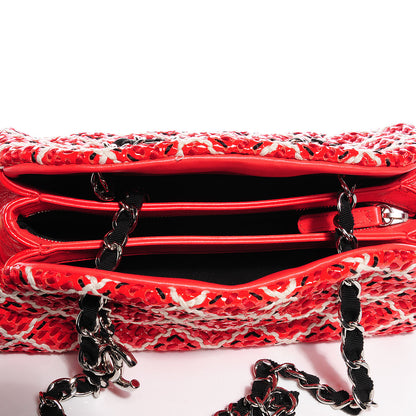 Chanel Patent Hand Embroidered Small Just Mademoiselle Red 7 of 8