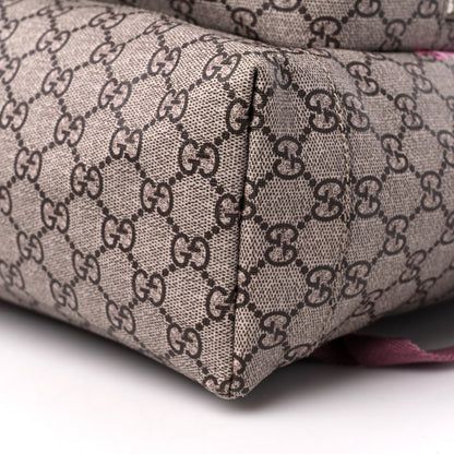 Gucci GG Supreme Monogram Blooms Medium Single Buckle Backpack Beige Multicolor Dry Rose 9 of 10