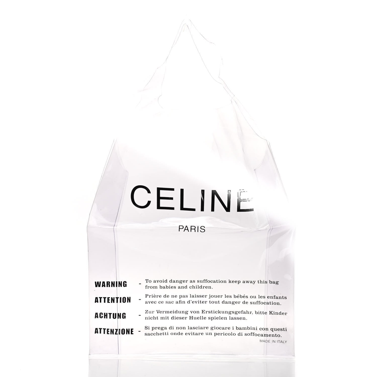 Celine Plastic Bag with Cloudy Lambskin Solo Zip Pouch Clutch Celadon 3 of 9