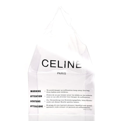 Celine Plastic Bag with Cloudy Lambskin Solo Zip Pouch Clutch Celadon 3 of 9