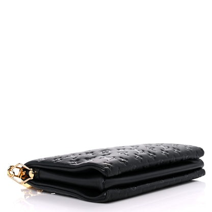 Louis Vuitton Lambskin Embossed Monogram Coussin MM Black 4 of 9