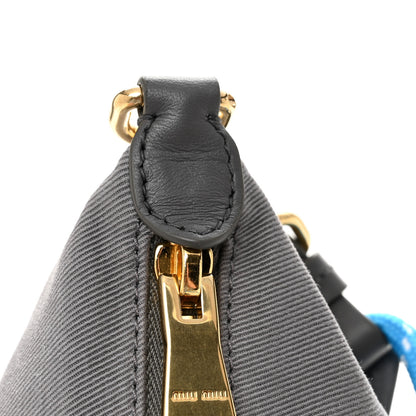 Miu Miu Canvas Gabardine Pouch Alluminio Celeste 10 of 10
