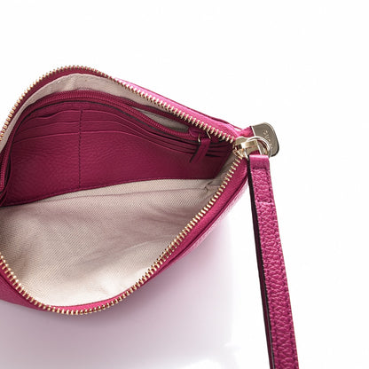 Gucci Pebbled Calfskin Soho Wristlet Bright Bougainvillea 5 of 8