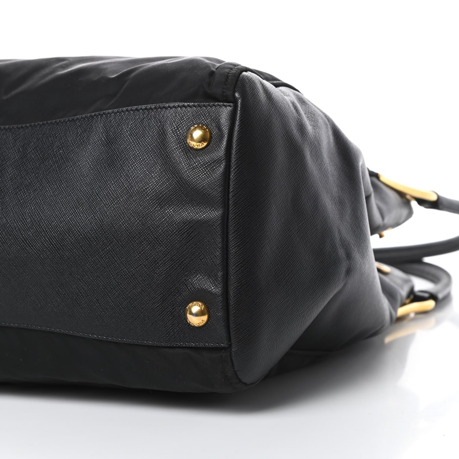 Prada Tessuto Nylon Saffiano Tote Black 12 of 14