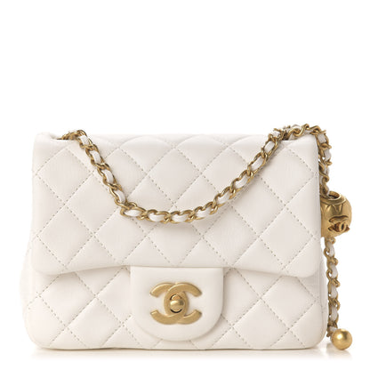 Chanel Lambskin Quilted Mini Pearl Crush Flap White 1 of 11