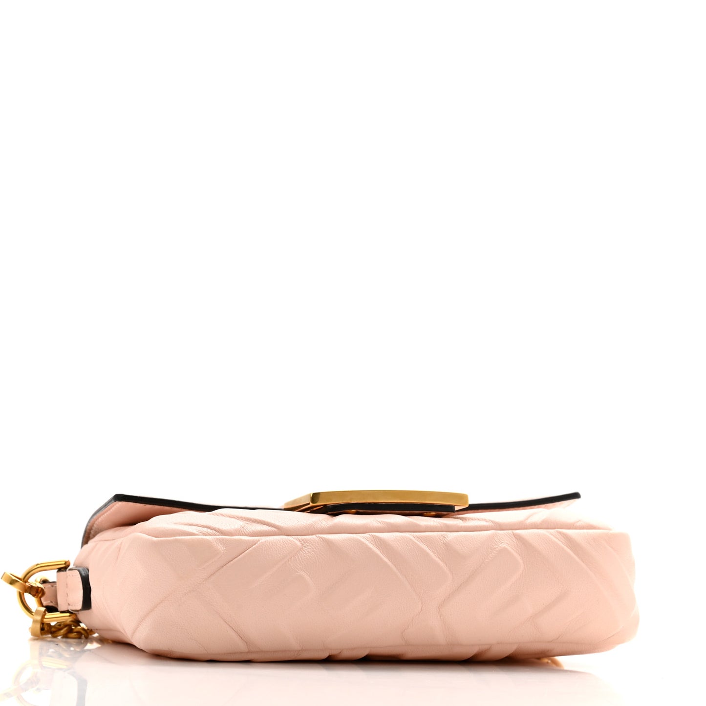 Nappa FF 1974 Embossed Mini Baguette Rosa Quarzo