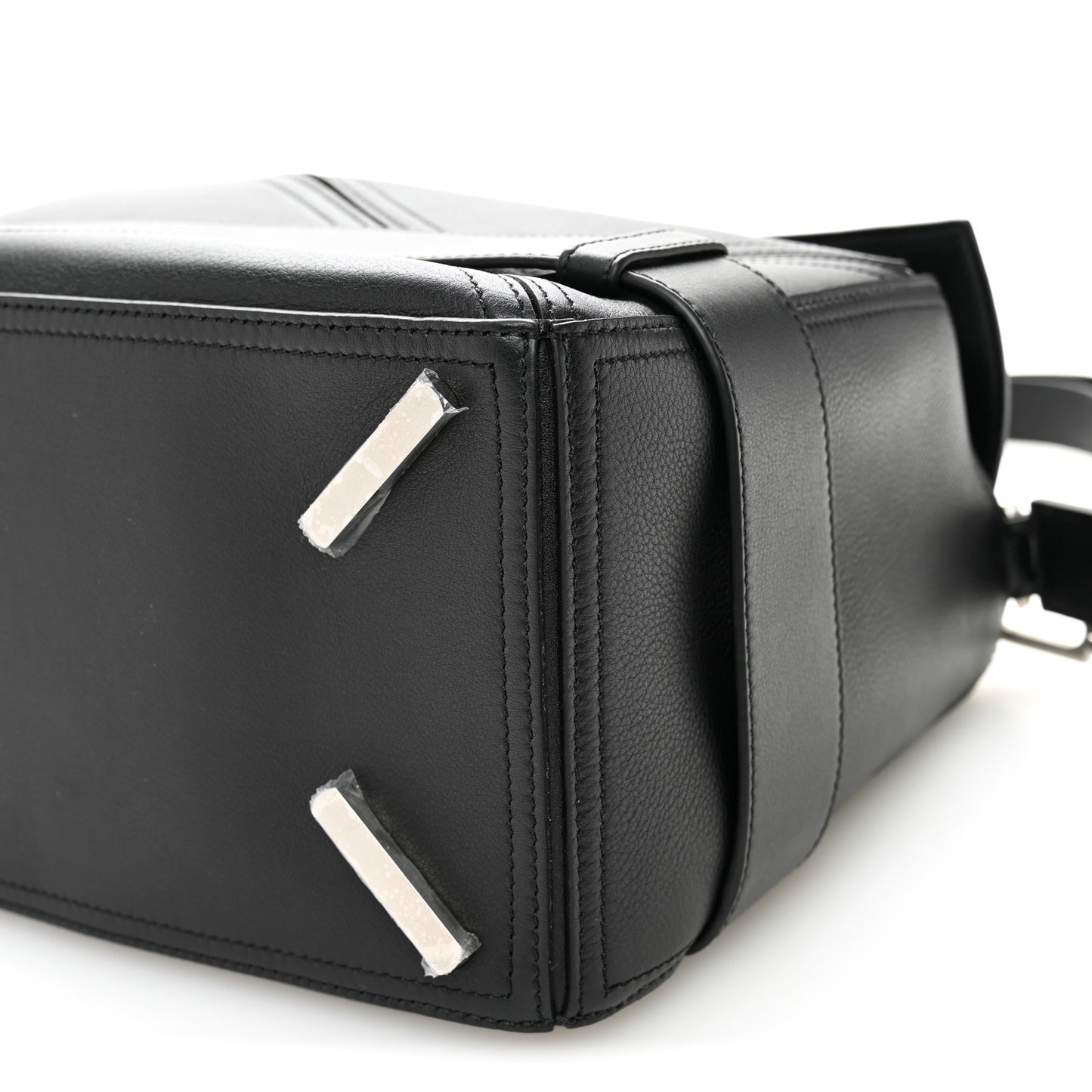 Shiny Calfskin Large Puzzle Biker Bag Black