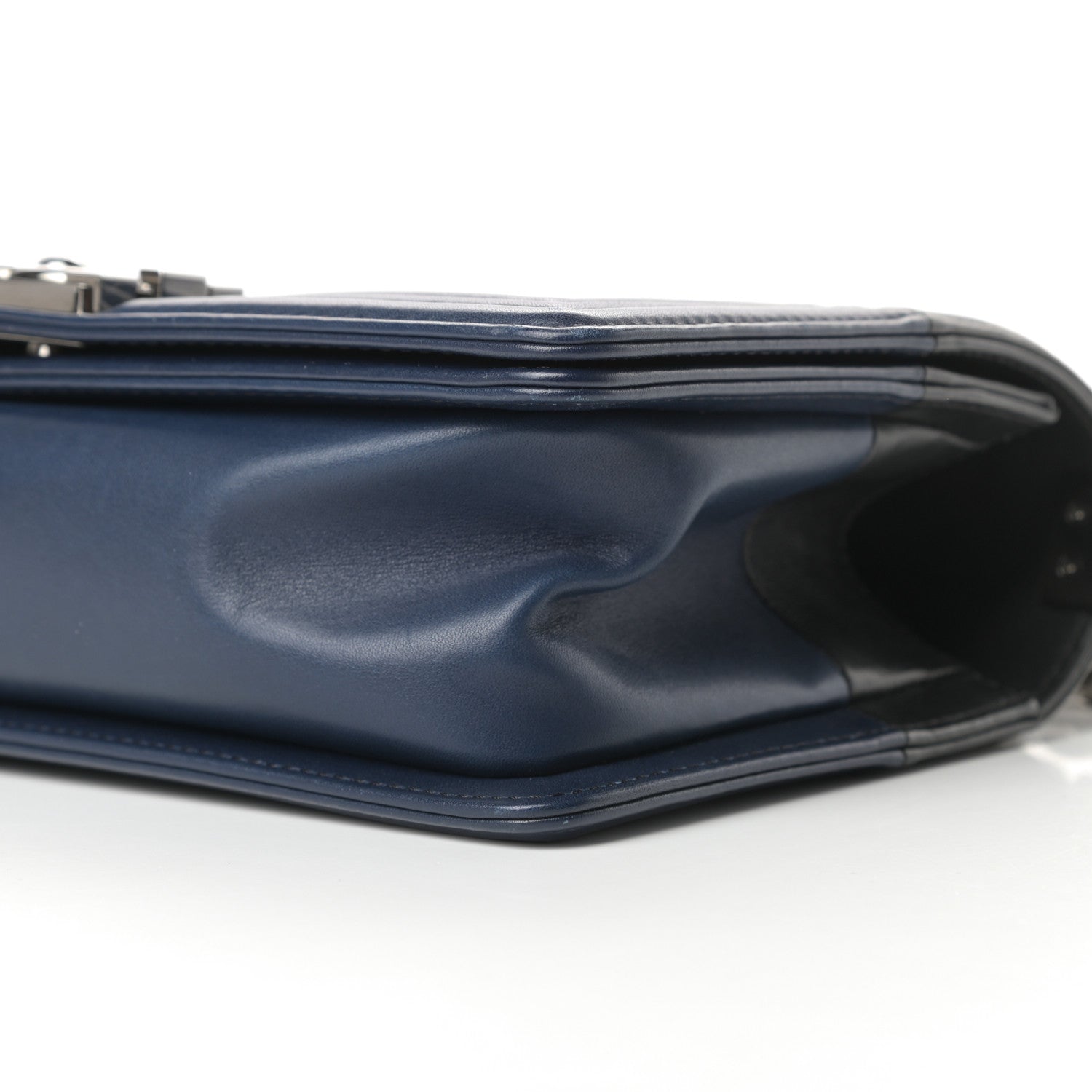 Chanel Lambskin Medium Bi-Color Boy Flap Black Dark Navy 10 of 15