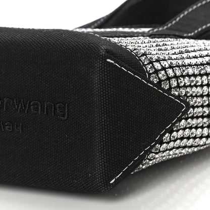 Alexander Wang Mesh Crystal Rhinestone Mini Cruiser Tote Black Silver 10 of 13
