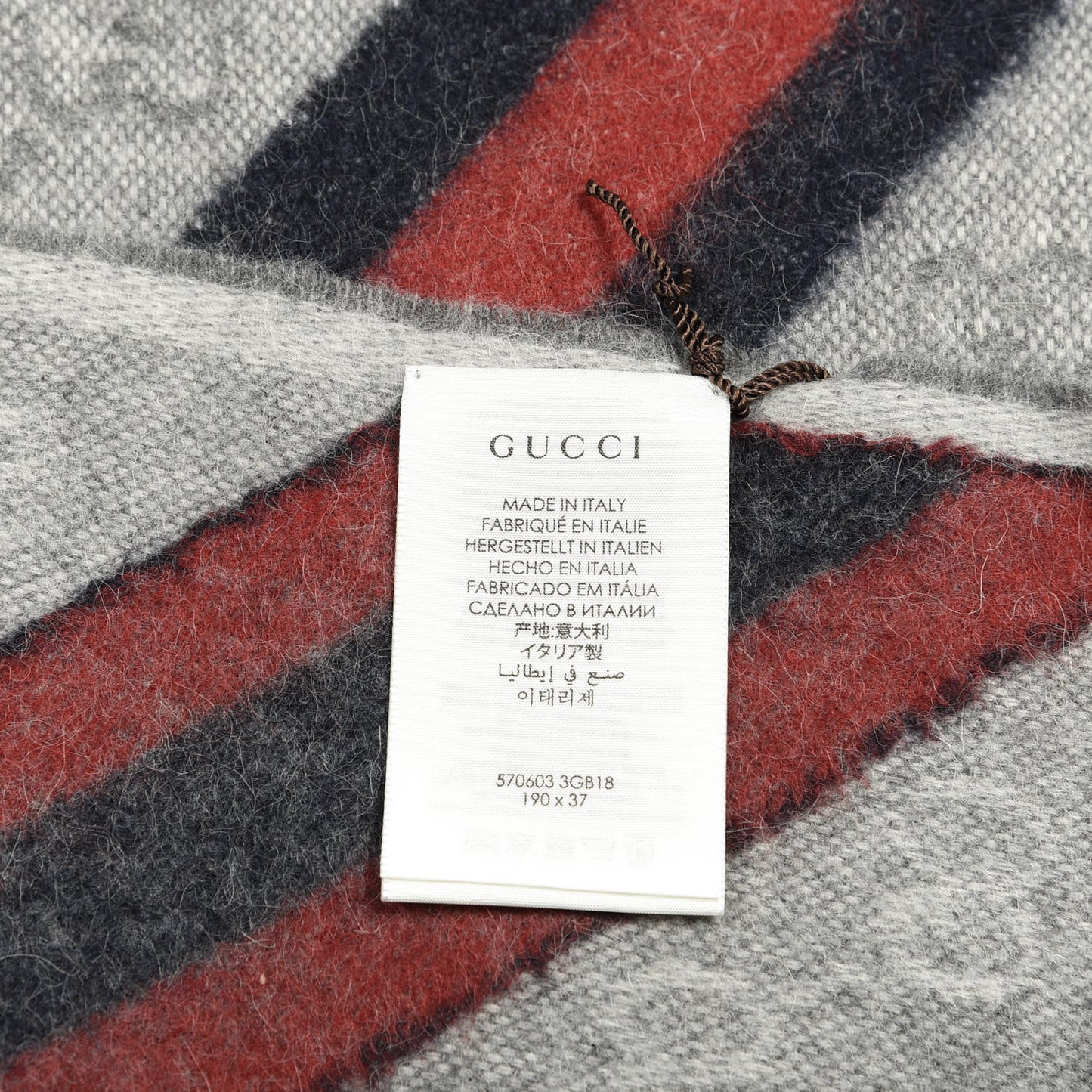 Wool Angora Monogram Web New Nikky Scarf Zinc Blue