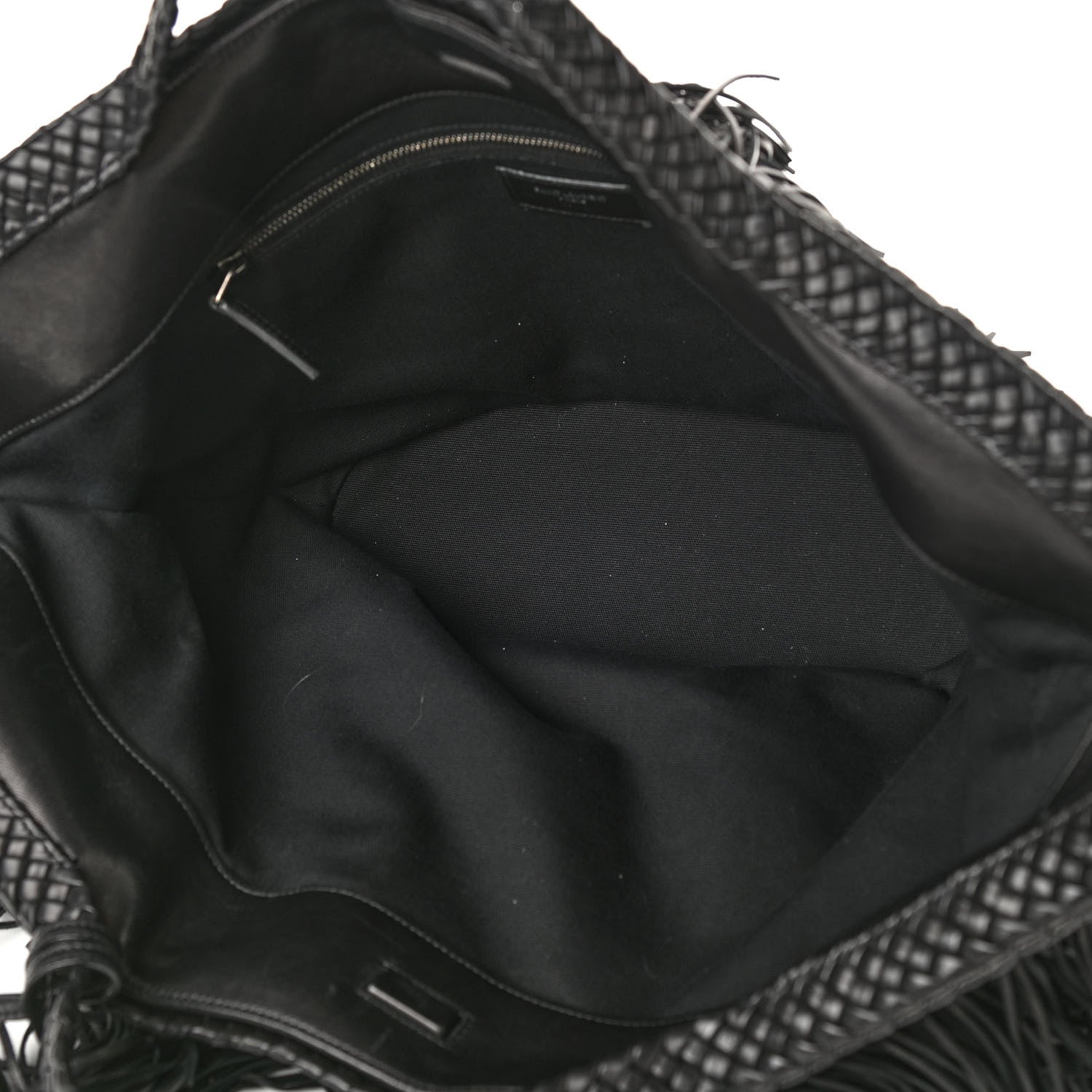 Saint Laurent Calfskin Panier Fringe Tote Black 5 of 11