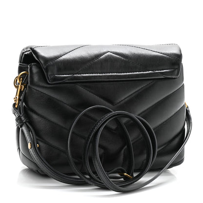 Saint Laurent Calfskin Y Quilted Monogram Toy Loulou Crossbody Bag Black 6 of 21